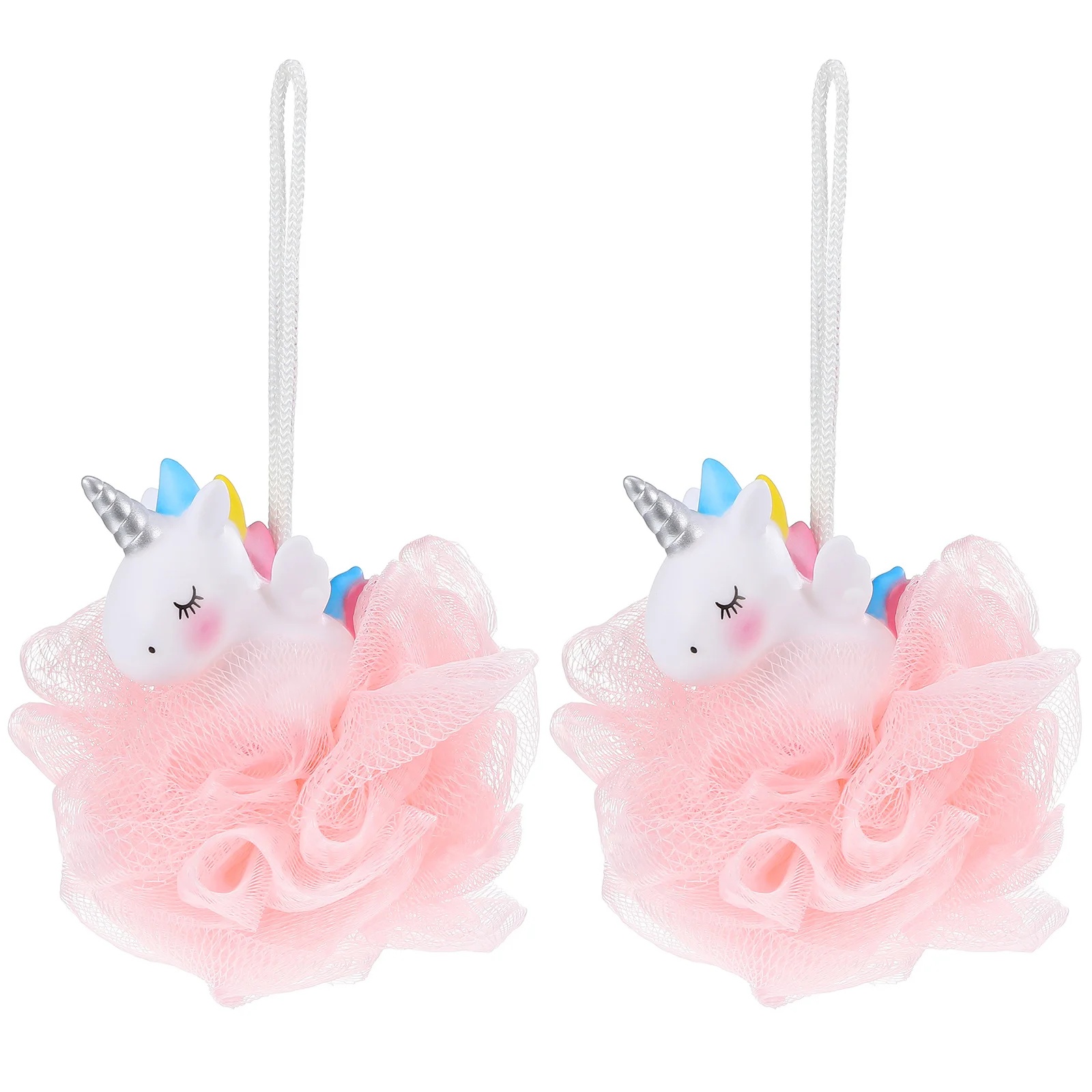 

2Pcs Unicorn Loofah Bath Sponge Gentle Soft Body Scrubber Shower Ball for Unicorn Loofah Bath Ball