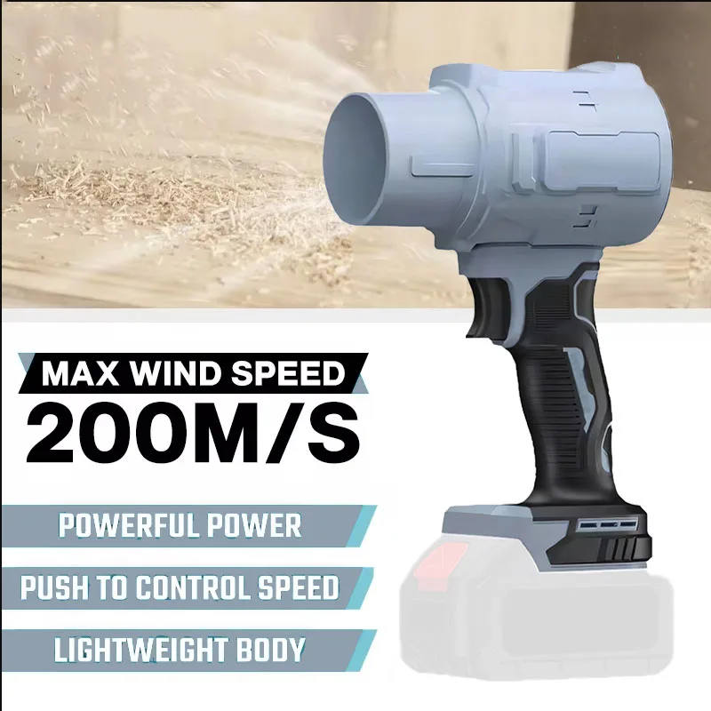 1000W Turbo Fan Violent Fan 568g Thrust Stepless Speed High Power Turbofan Leaf Blower Handheld Mini Jet Fan for Makita Battery