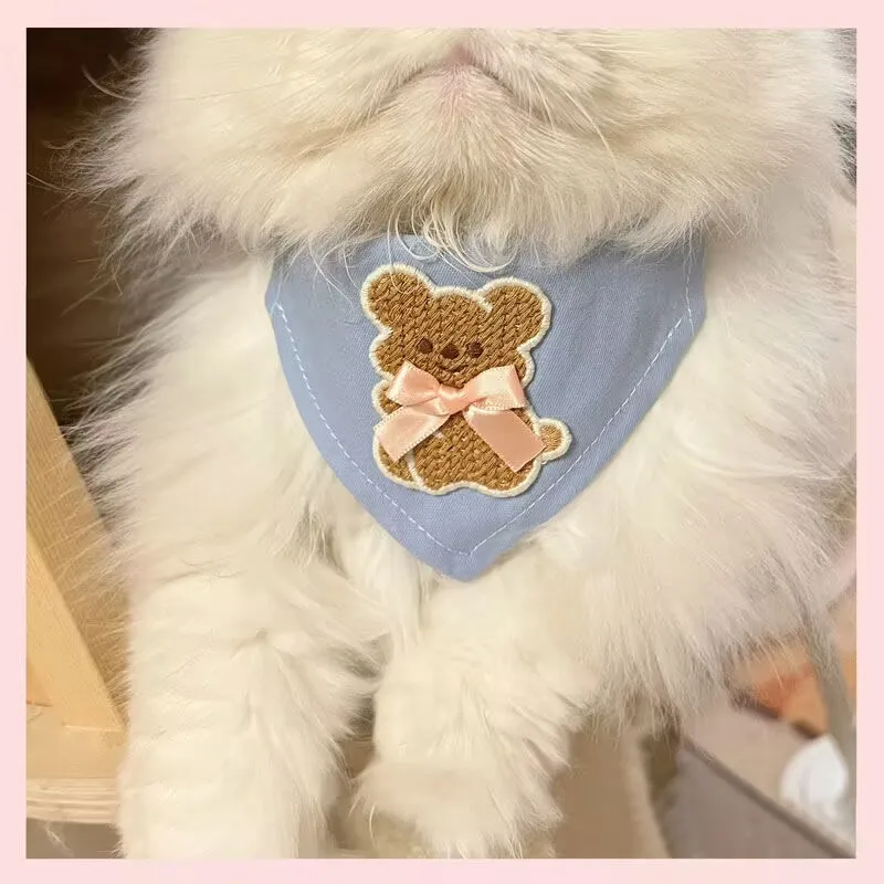 مرايل للحيوانات الأليفة للقطط والكلاب، مناديل لعاب لطيفة وعالمية، مناديل مثلثة، ياقات، مرايل للكلاب الصغيرة، مستلزمات الحيوانات الأليفة