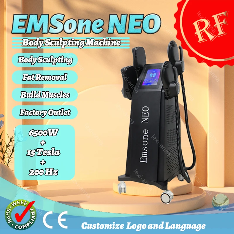 

Newest Weight Loss RF EMSone NEO Body Shaping and Muscle Enhancement 6500W 200HZ Electromagnetic Field Technology Instrument