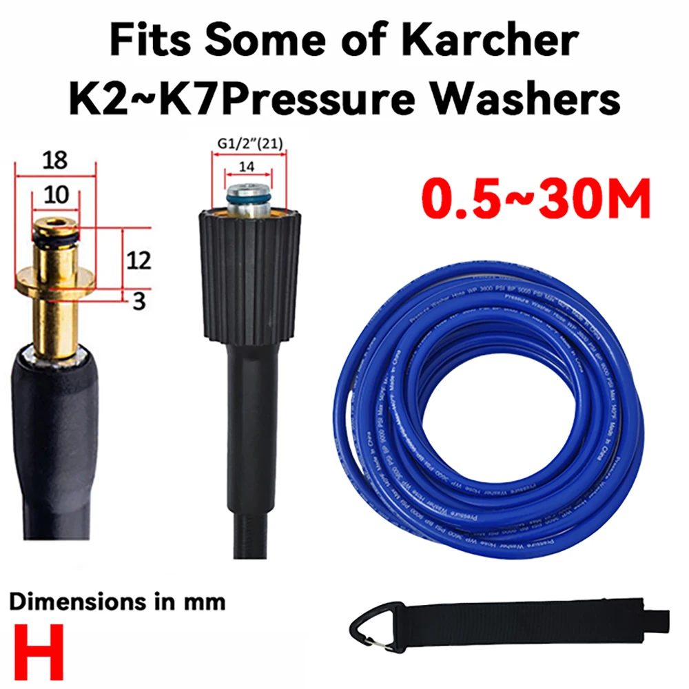 Car wash Pipe,Super Flexible Kink Resistant Power Washer Hose,Pressure Washer Hose,Fits Some of Karcher K2~K7 Pressure Washers