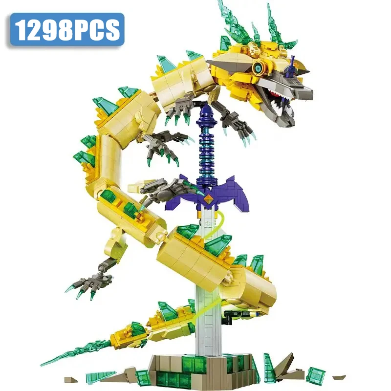 

MOC Bricks Zeldaing Wild Breath Master Sword Tears of the White Dragon Desktop Ornaments Building Blocks Assembly Toy Kids Gifts