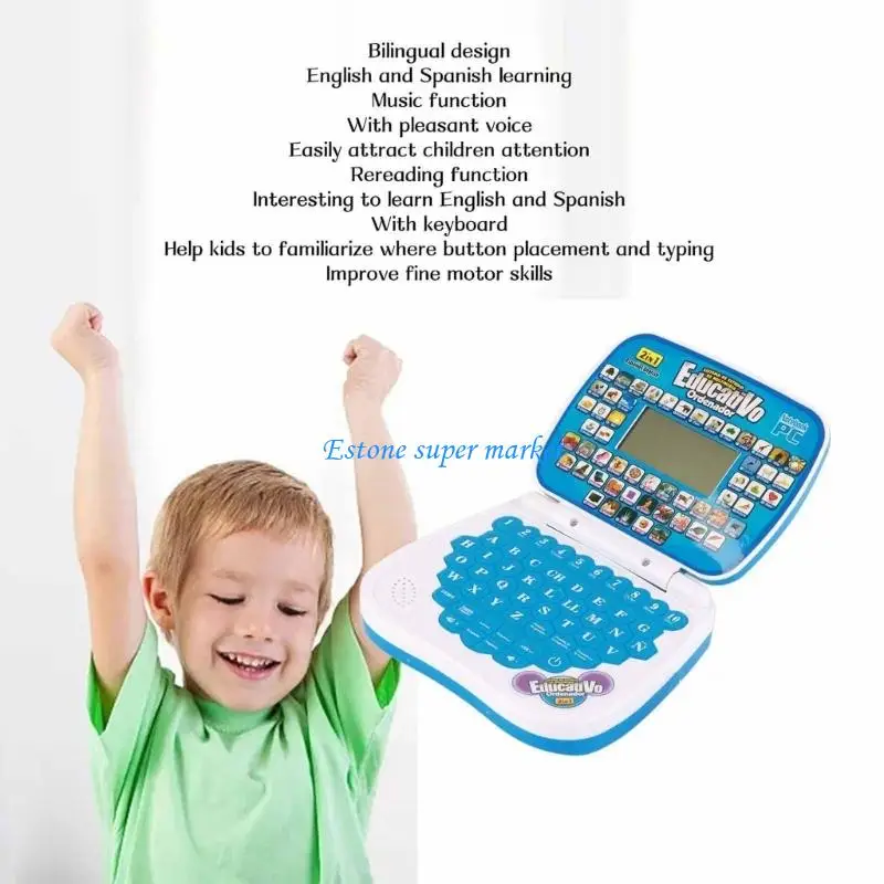 090B Fun Compact Learning Spanish Machine for Toddlers Safe Material Portable Toy