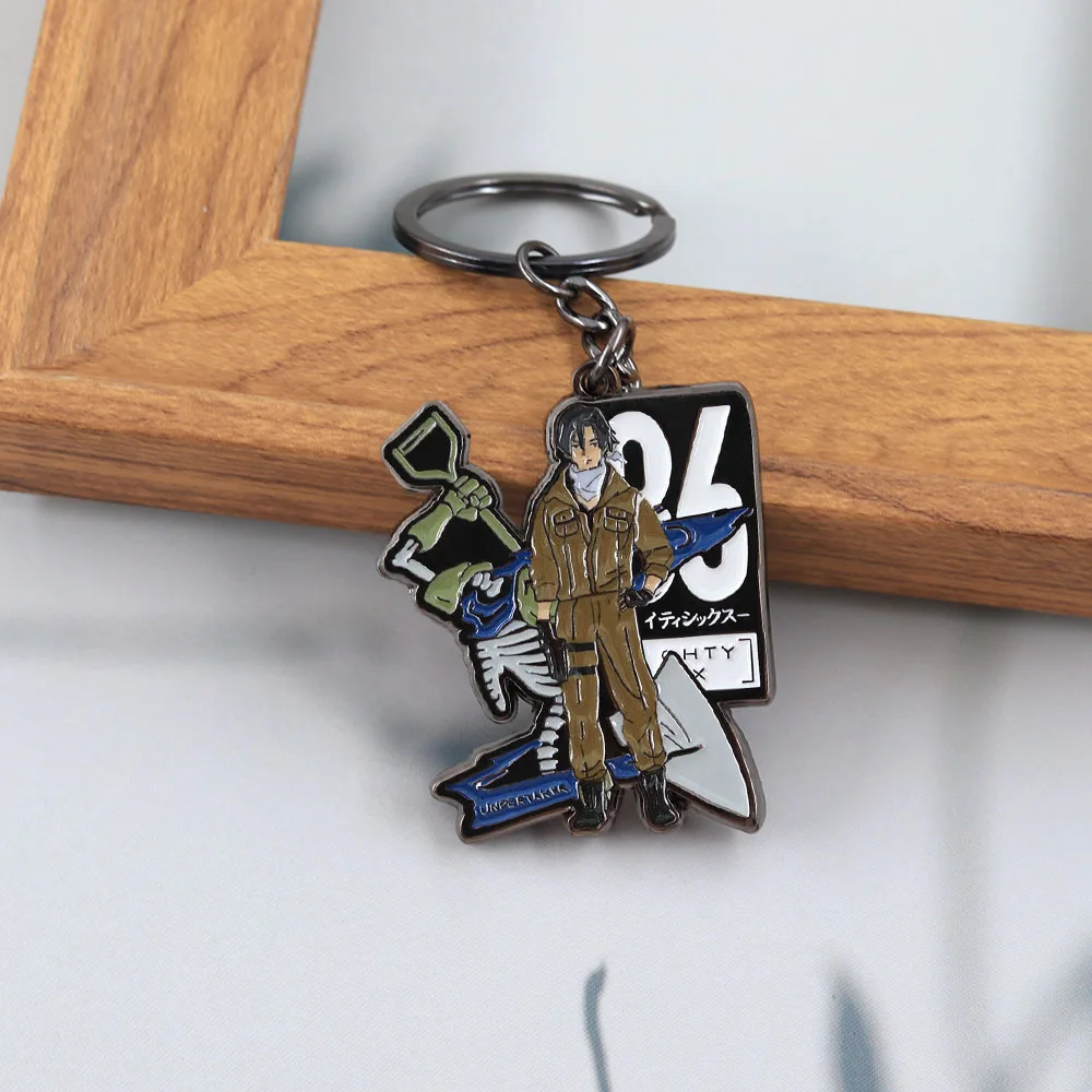 Anime 86 Eighty-Six Schlüsselanhänger Shinei Nouzen Undertaker Metall-Schlüsselring Figur Anhänger Cosplay Zubehör Schmuck für Fans Geschenk – Detail 8
