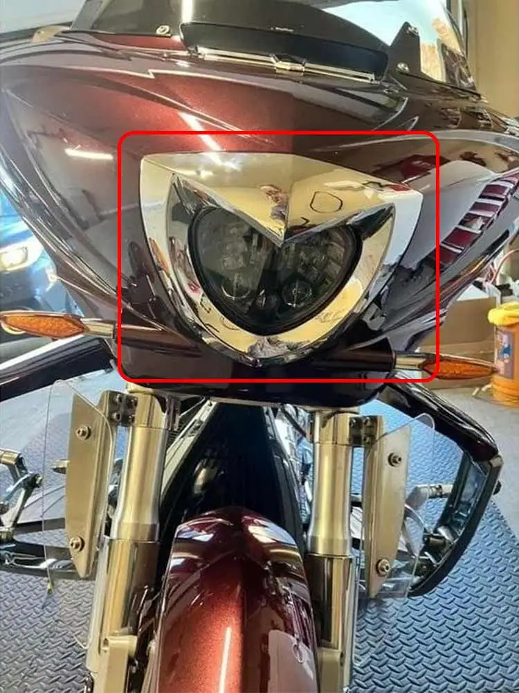 Motorcycle Headlight Visor Trim Cover Bezel For Victory Cross Country Cross Roads Magnum / X-1 2015-17 Chrome Headlamp Bezel