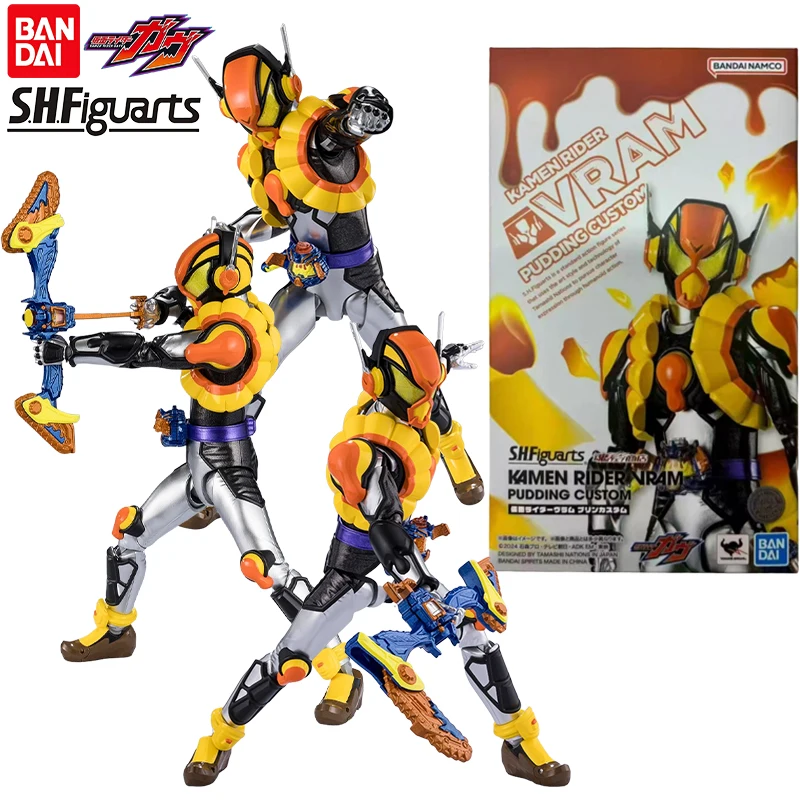 

Bandai Genuine S.H.Figuarts KAMEN RIDER GAVV Anime Figure Vram Pudding Custom Action Toys Kids Christmas Gift Collectible Model