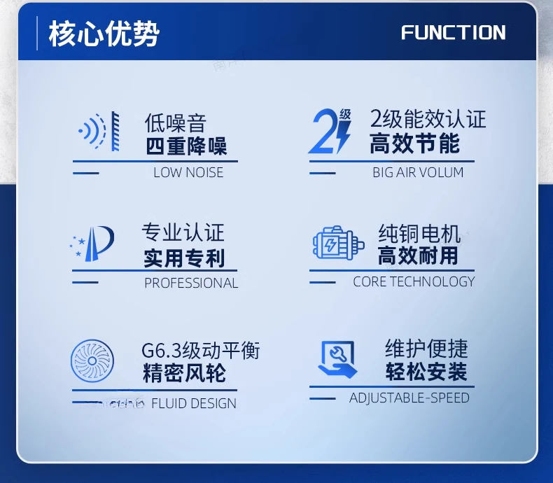 Frequency conversion exhaust hood multi-wing centrifugal fan