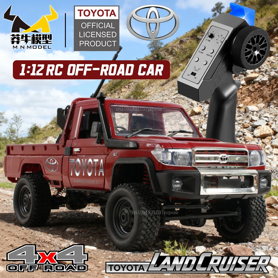 

Радиоуправляемый внедорожник MN MODEL 1:12 LC79, полноприводный военный грузовик-краулер, пикап с пушкой, вездеход, игрушка для взрослых