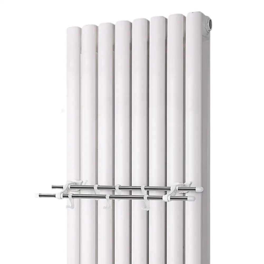 Compact Design Towel Holder Clothes Rack Pole Length 40 50 60 Cm optional Double Pole Towel Rail Compact Vertical Design