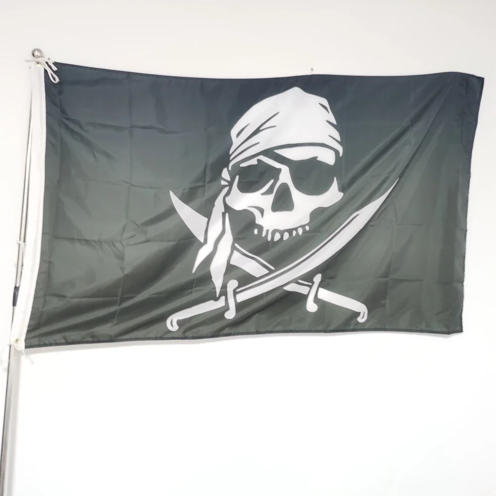 

Pirate Skull Flag With One Eye Outdoor Decor 90x150cm Polyester