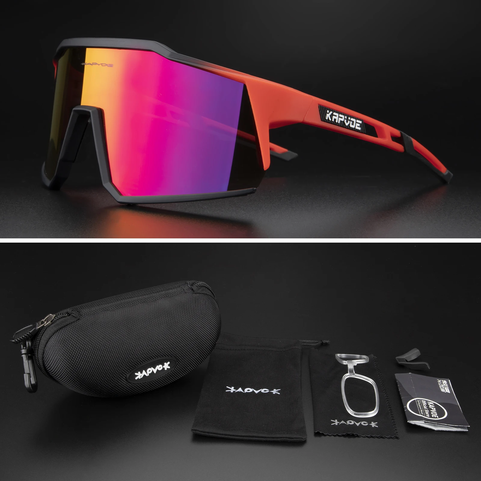Kapvoe Sport Sunglasses Black 8