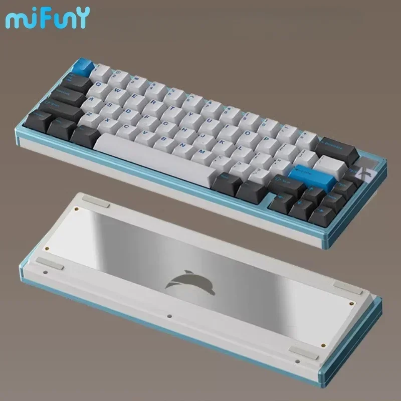 MiFuny Knife Join65 Aluminum Mechanical Keyboard Kit Wired Hot Swap Custom Gasket Office Gaming Keyboards Metal Support VIA Gift