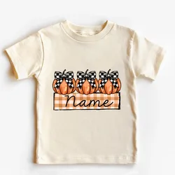 Personalized Pumpkin Name Toddler Shirt Pumpkin Season Autumn Kids Shirt Fall Girls Shirts Thanksgiving Tee Autumn Clothes