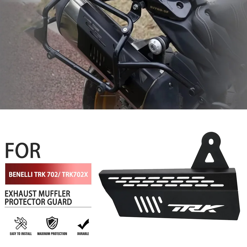 2022 2023 2024 2025 For Benelli TRK 702 TRK 702X Motorcycle Accessories Exhaust Pipe Heat Shield Cover Muffler Protector Guard