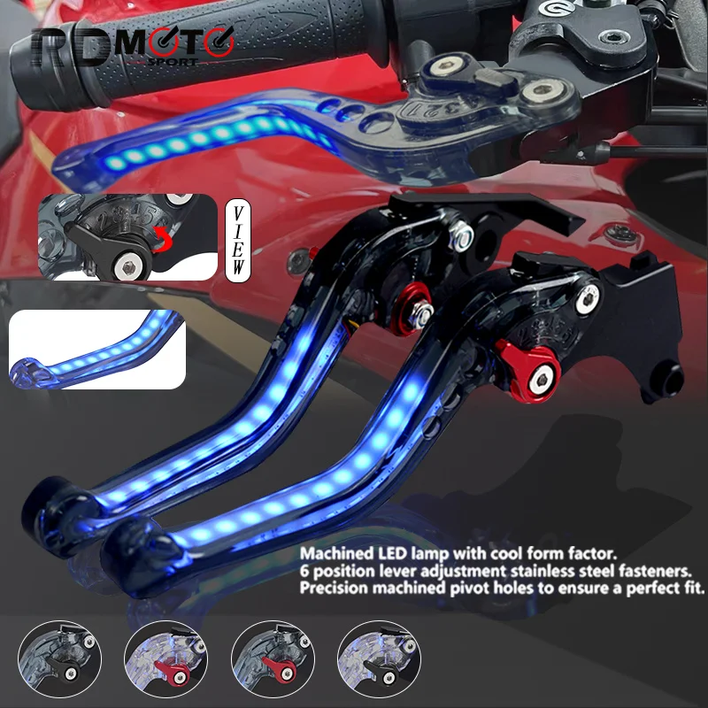 For YAMAHA YZF-R1 2004-2008 YZF-R6 2005-2014 2015 2016 Motorcycle Light-up Signal Adjustable Brake clutch Handle levers r1 r6