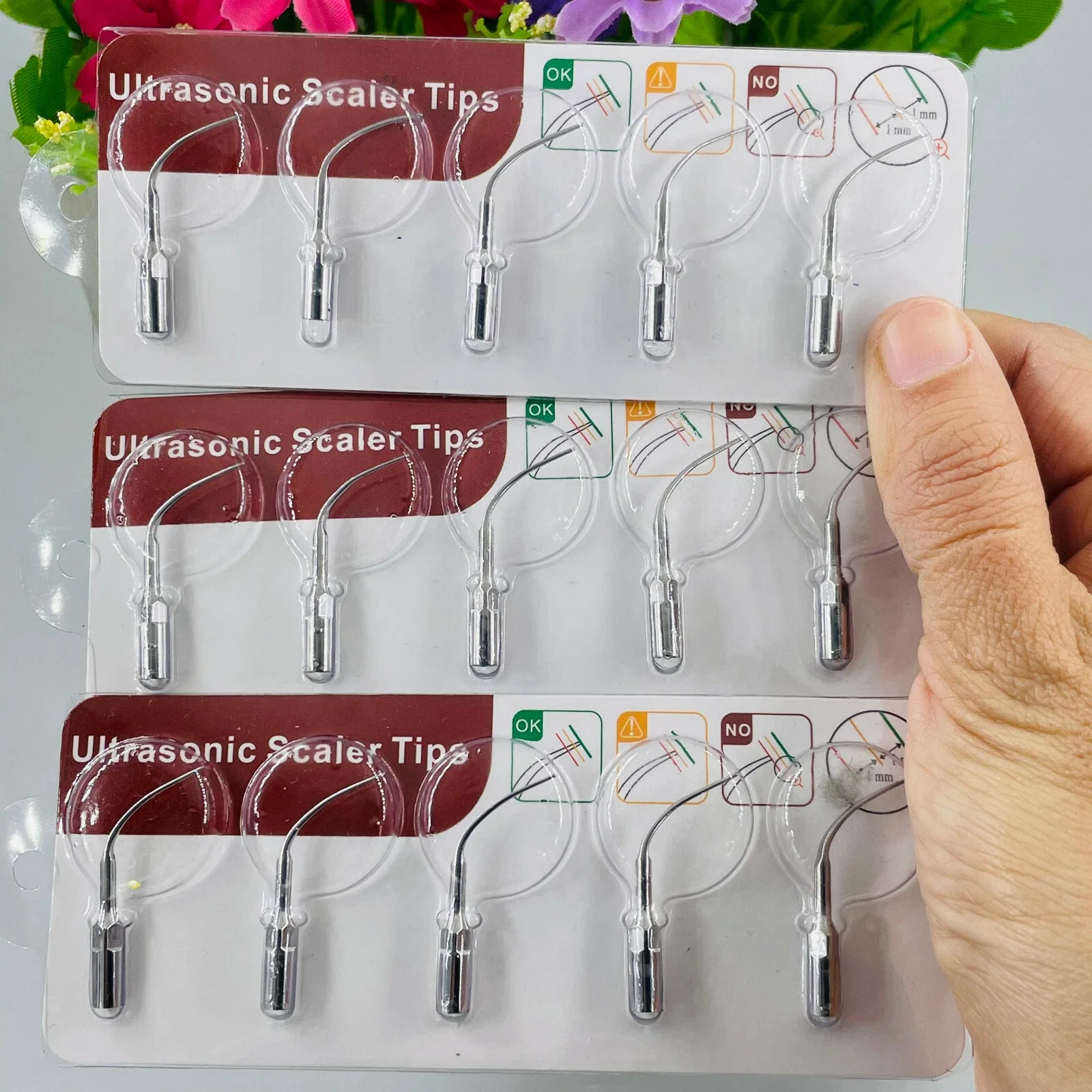

10 Pcs Dental Ultrasonic Scaler Perio Scaling Tip P3 For EMS/WOODPECKER handpiece