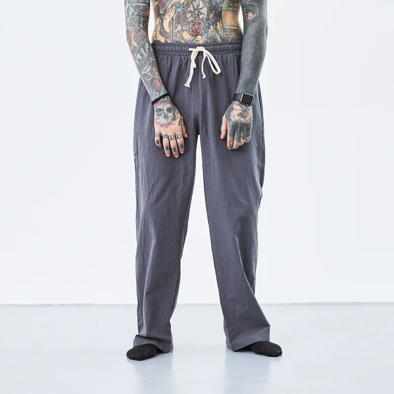 

spring men Harem pants chinese style pants vintage plus size 11XL 8XL 9XL 10XL Comfortable man home Straight pants Stretch 60 70