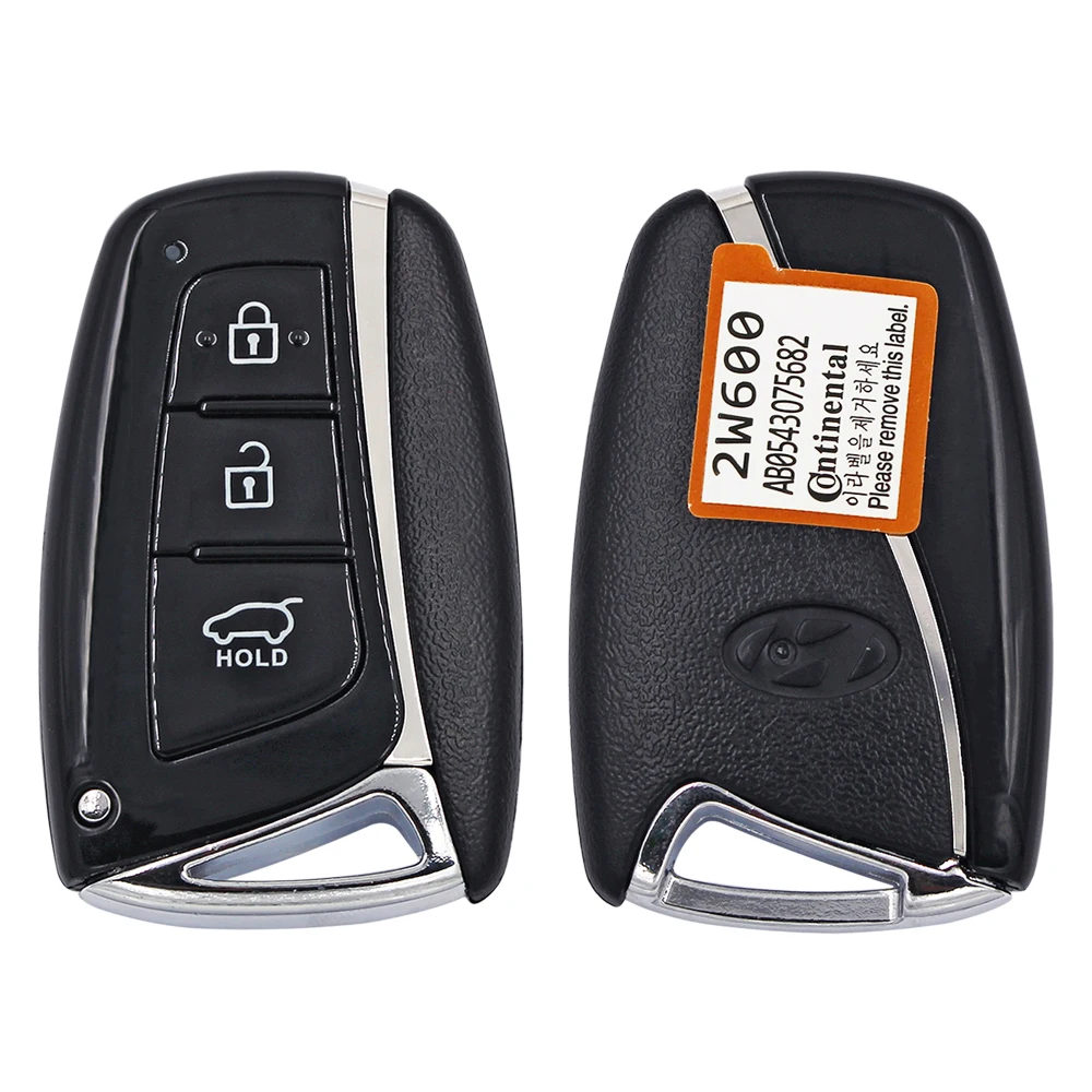 3 Button Remote Car Fob For Hyundai Santa Fe 2012 2013 2014 2015 2016 2017 433Mhz ID46 Chip FCC ID: 95440 2W500 / 95440 2W600