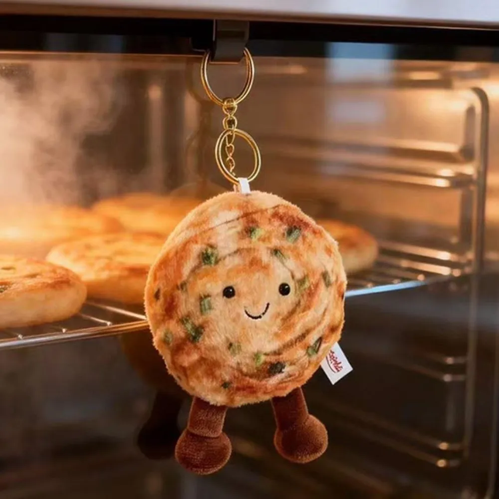 

Creative Shallot Pancake Cartoon Keychain Stuffed Soft Pendant Kawaii Cartoon Pendant Bag Decor