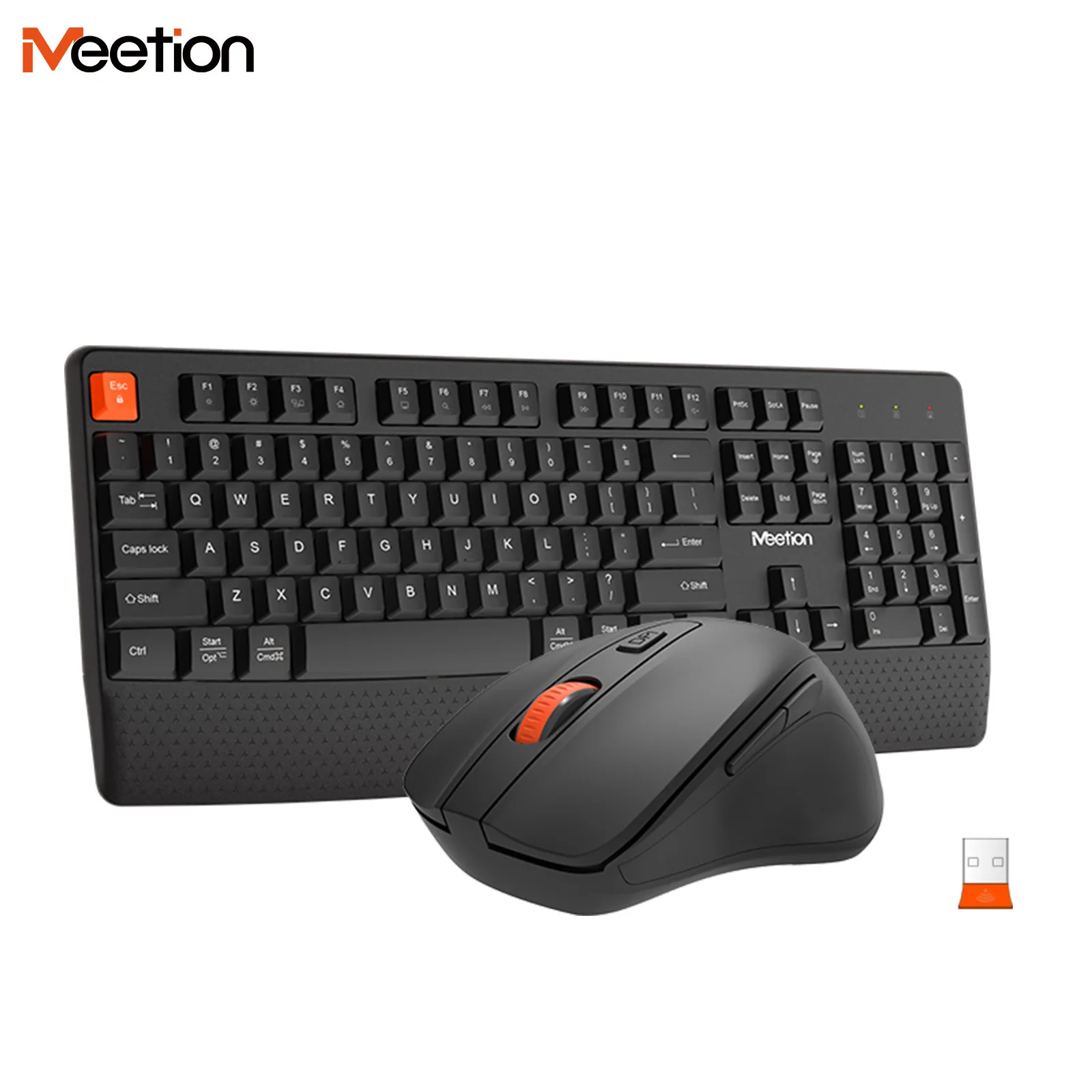 

2.4GWireless Keyboard Mouse Set for PC Laptop Ergonomic Low Noise Keyboard Mouse Combo 1600DPI Adjustable Mouse for Home Office