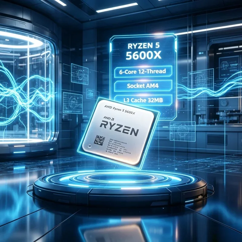 AMD Ryzen 5 5600X Desktop Processor 6-Core 12-Thread Socket AM4 32MB L3 Cache CPU