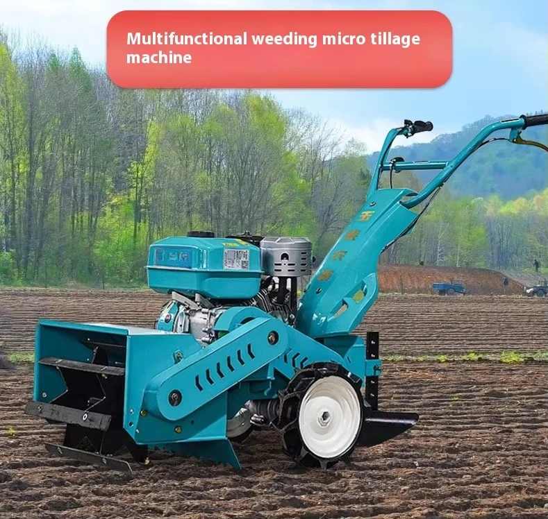New 8hp Original Full Gear Diesel Engine Micro-Tiller Four-Wheel Drive Rotary Tiller with Multi-Function Core Motor Component