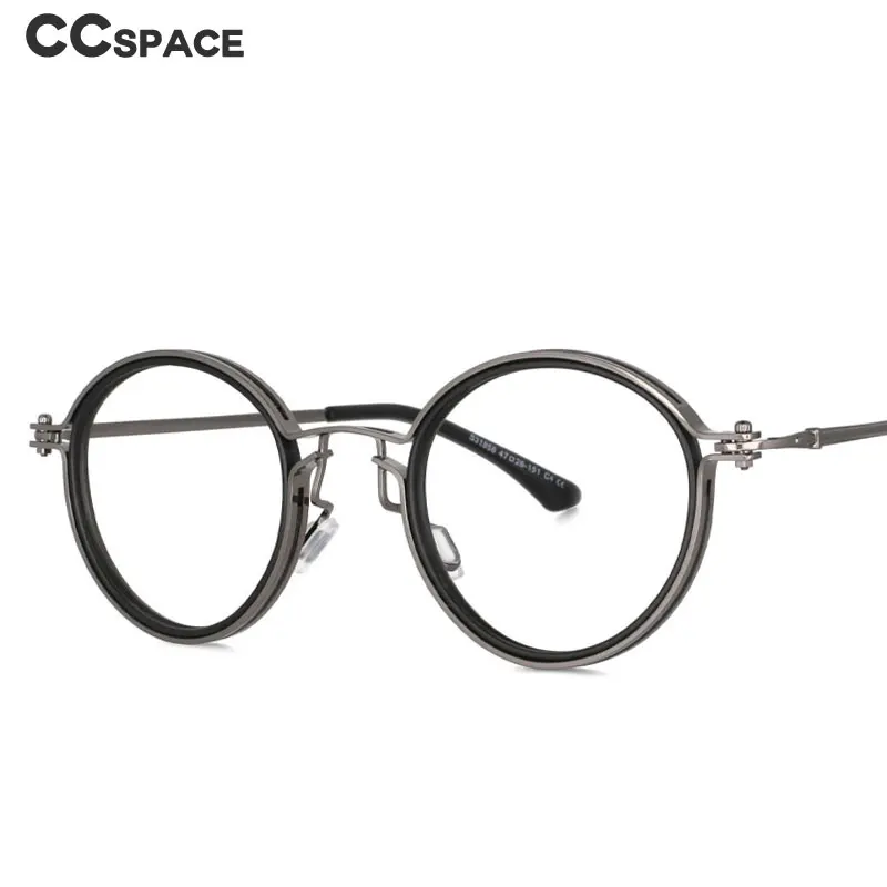 53813 Retro Anti Blue Light Round Optical Metal Glasses Frames Men Women Fashion Computer Eyeglasses