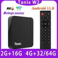 Tanix W2 Smart TV Box Android 11 Amlogic S905W2 4GB 64GB Support AV1 Dual Wifi  Media Player TVBOX Set Top Box 32GB 2GB 16GB