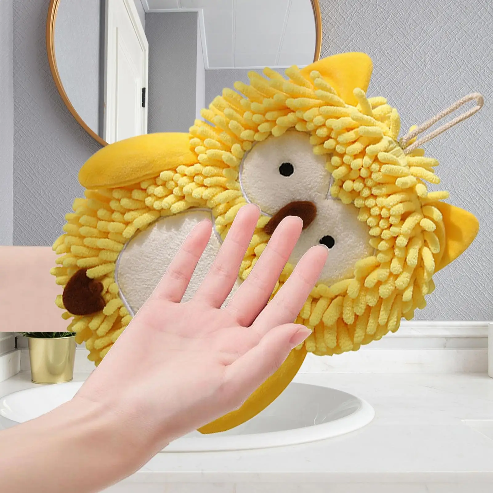 

Нечеткие шариковое полотенце для рук, дизайн совы, мочалка, впитывающая быстросохнущая банная полотенца для рук, для отеля, дома, детей, взрослых, семейная ванна, душ