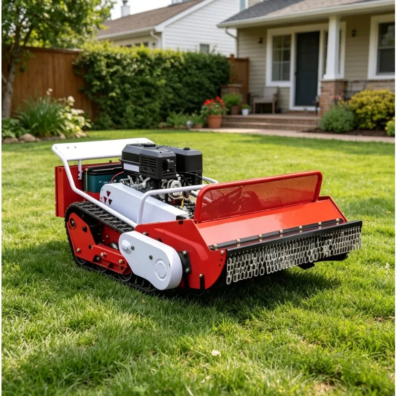 Remote Control Diesel Flail Lawn Mower | Automatic Grass Cutter Robot for Farm Field | CE Certified Factory Price