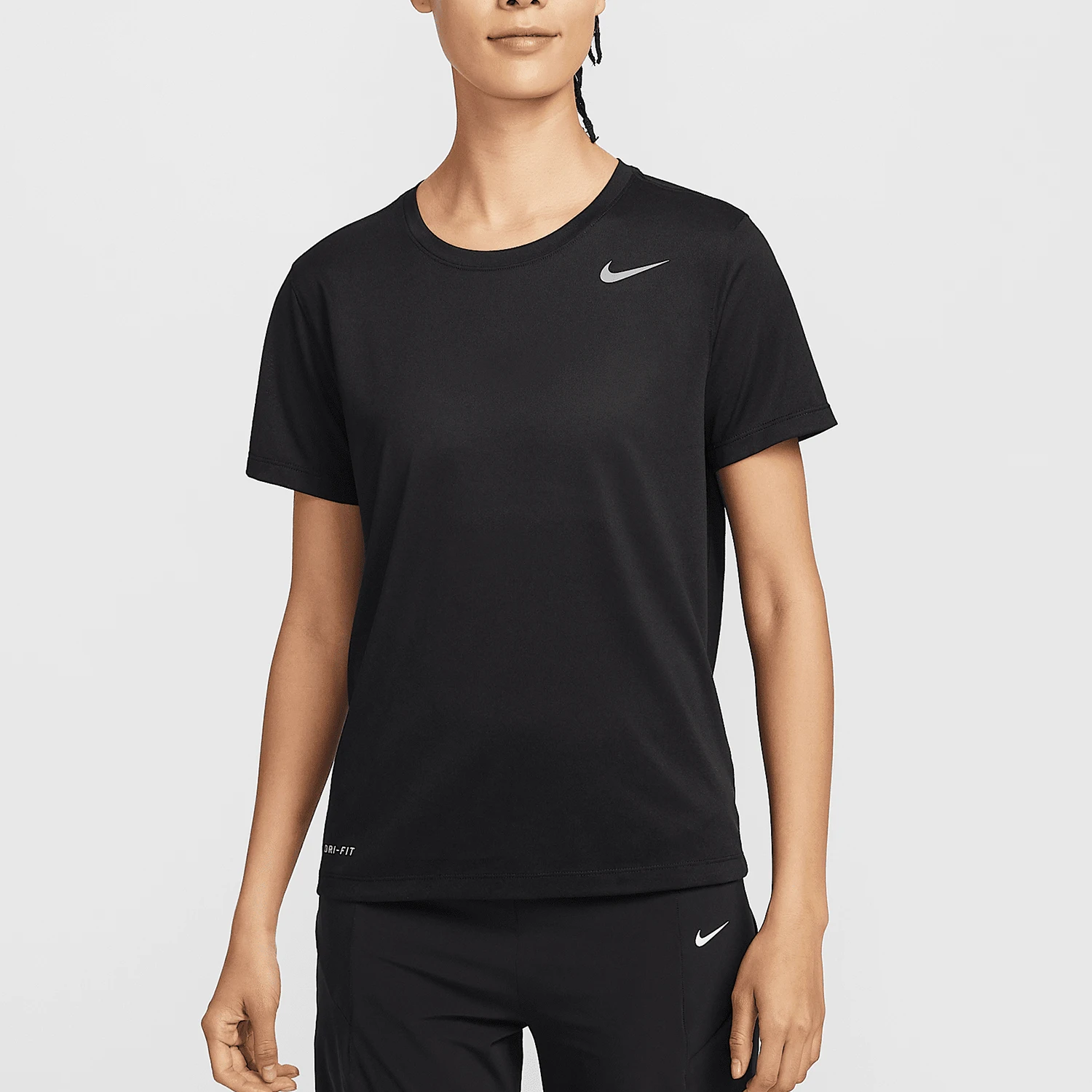 

Nike genuine 2025 New Women's Knit Sport Round Neck Breathable Short Sleeve IB8899-010