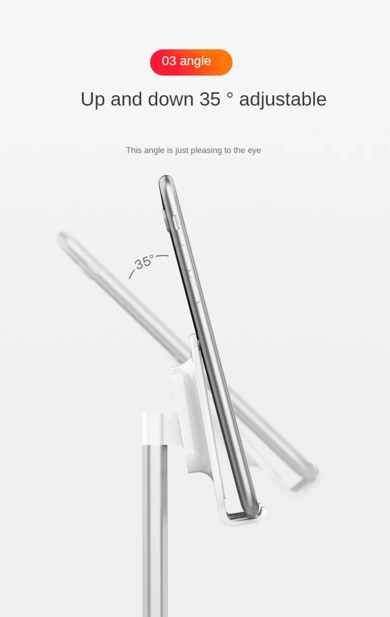 Desktop Telefon Halter Tablet Ständer Für Ipad Telefone Universal Halterung Teleskop Einstellbare Höhe Winkel Metall Live Unterstützung – Detail 7