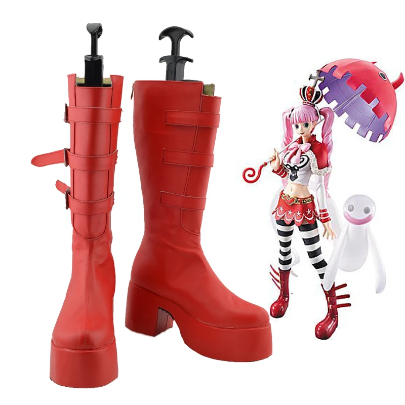 Anime ONE PIECE Perona Sabo Cosplay scarpe stivali Halloween Party uniformi costumi per le donne ragazze fantasia scarpe fatte a mano