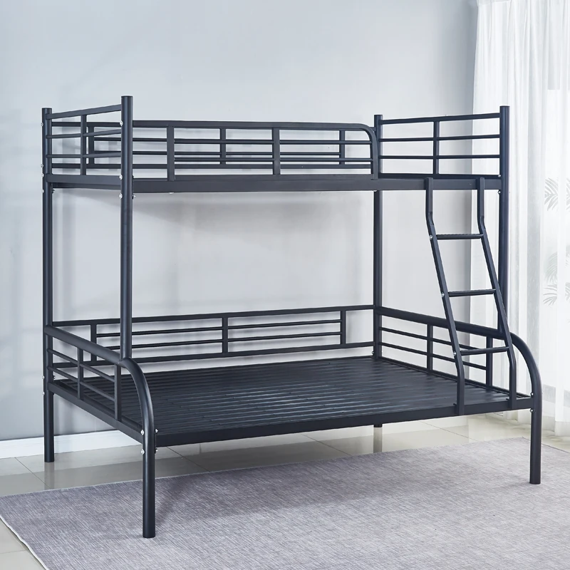 Composite Staff Dormitory Apartment Loft Kids Bunk Bed Bedroom Furniture Iron Simple Design Bed Frame Double Bunk Metal Bed