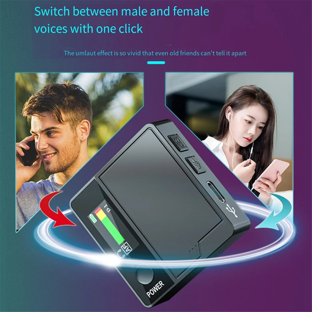 A9 Live Geluidskaart Voice Changer 11 Geluidseffecten KTV-modus Mannelijke stem naar vrouwelijke stem Gemakkelijk te installeren voor Ios Android A002