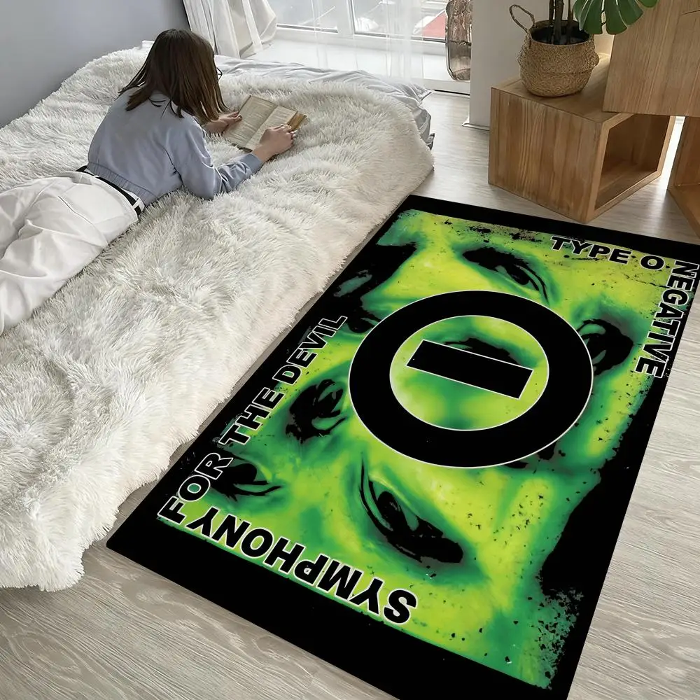 بارد روك باند-Type-O-السلبيين الكلمة حصيرة لينة سميكة عدم الانزلاق سجادة باب لغرفة المعيشة ديكور المنزل الفانيلا السجاد #1