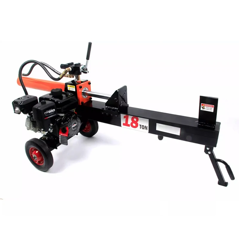 Compact Horizontal Gas Log Splitter with Auto Return Hydraulic wood splitter 15T/18T/25T 4000W 380V