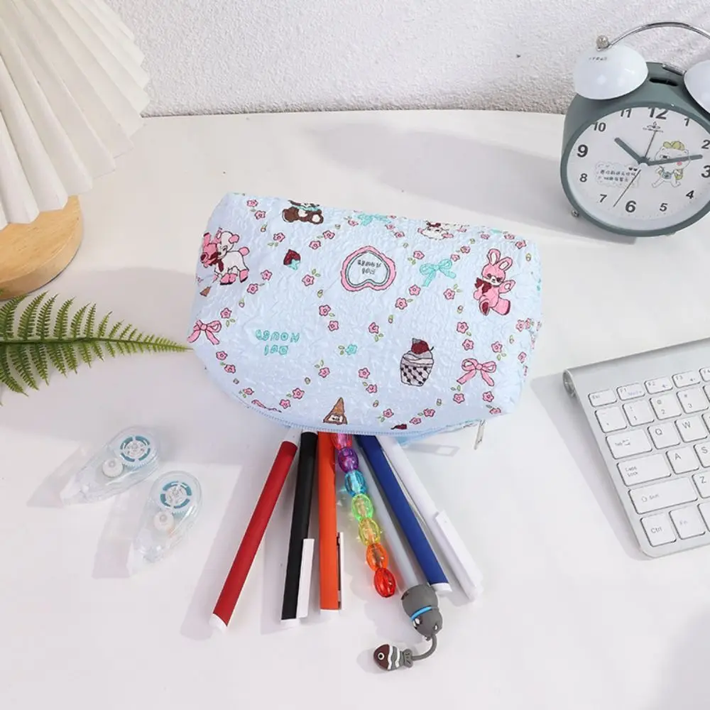 Astuccio per penne stampato con animali dei cartoni animati Astuccio portatile di grande capacità Astuccio per cancelleria multifunzionale Ufficio scolastico