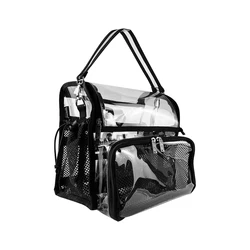 Bolsa transparente para maquillaje, soporte para brochas con 3 separadores desmontables para manualidades