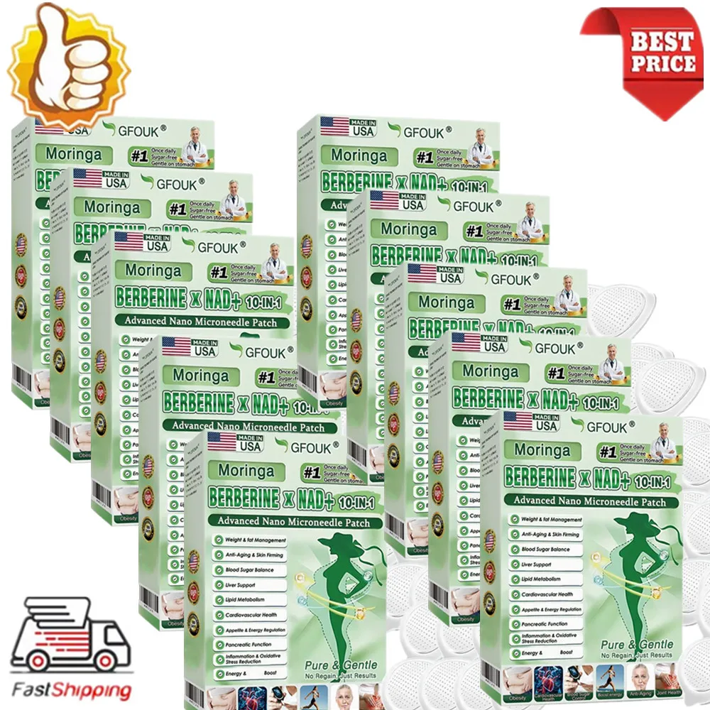 

10 Boxes Moringa Slimming Microneedle Patches - Gentle Breathable, Weight Management & Blood Sugar Balance Body Care