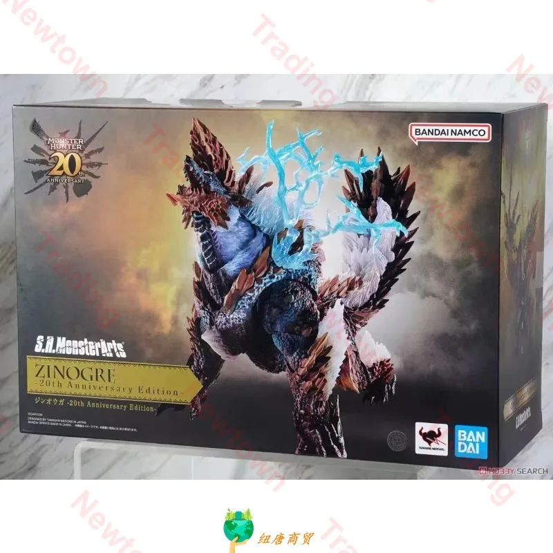 Bandai Monster Hunter S.H.MonsterArts SHM ZINOGRE 20th Anniversary Edition Anime Action Figure Finished Model Toy Gift for Kids