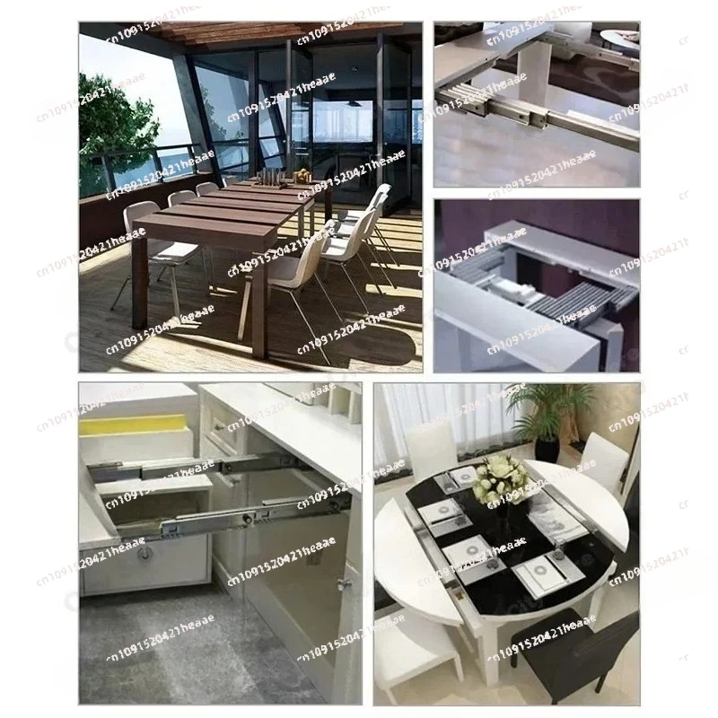Suitable forMulti-Function Folding Extended Push-Pull Rail，  Invisible Dining Table Telescopic Guide Rail