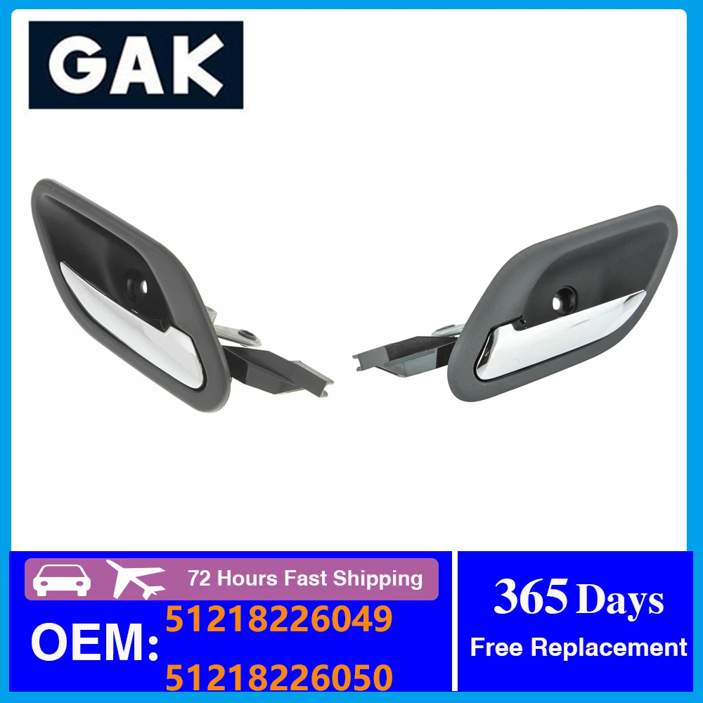 GAK Front and rear door inner handles For BMW E38 E39 728 730 735 740 520 523 525 528 OEM 51218226049 51218226050