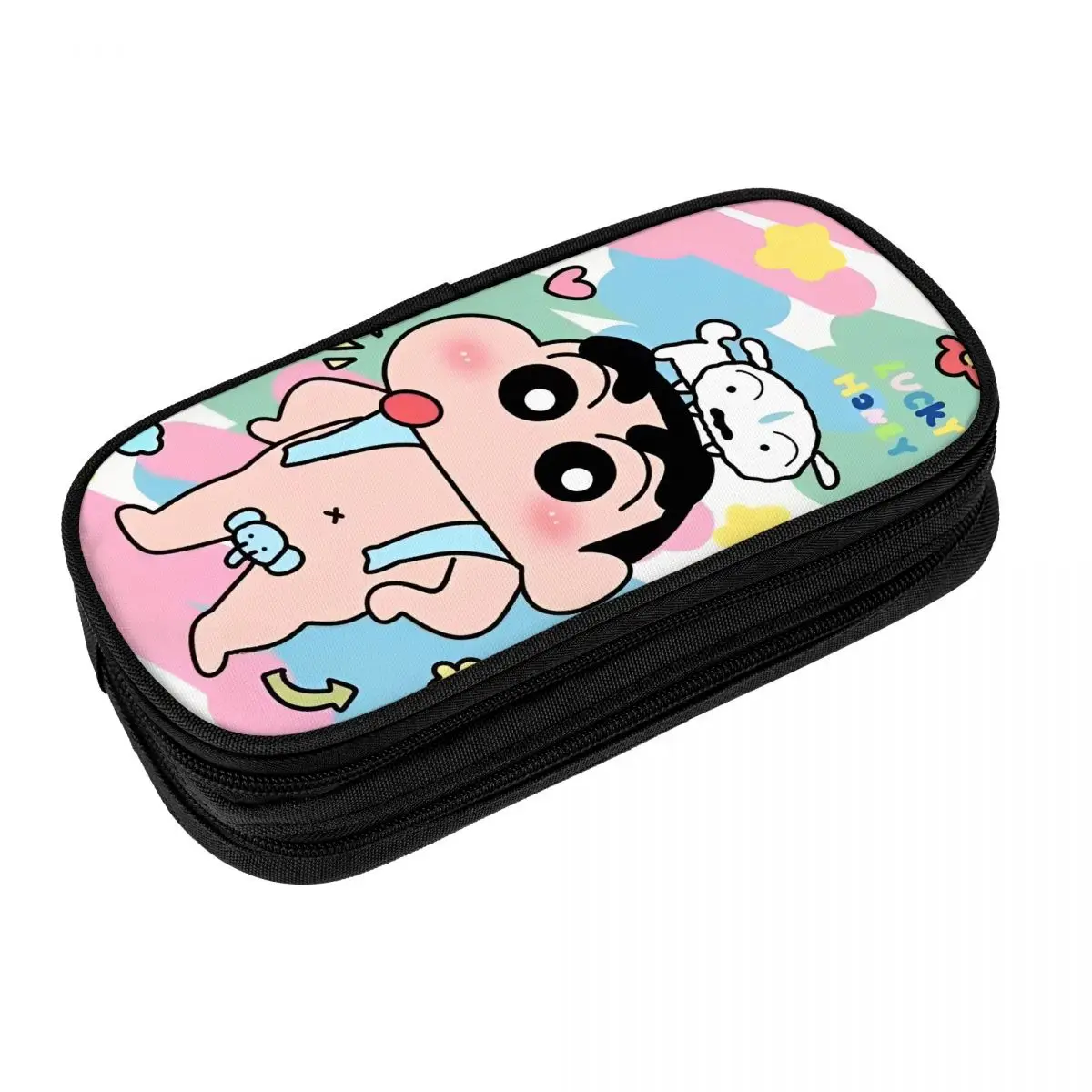 Fashion Crayon-ShinS Cartoon ChanS Anime Pencil Case Pencil Box Pen for Girl Boy Large Storage Bags Office Zipper Accessories