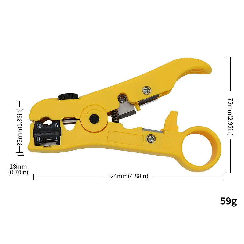 Pelacables eléctrico automático para UTP STP RG59, RG6, RG7, RG11, cortador multifuncional