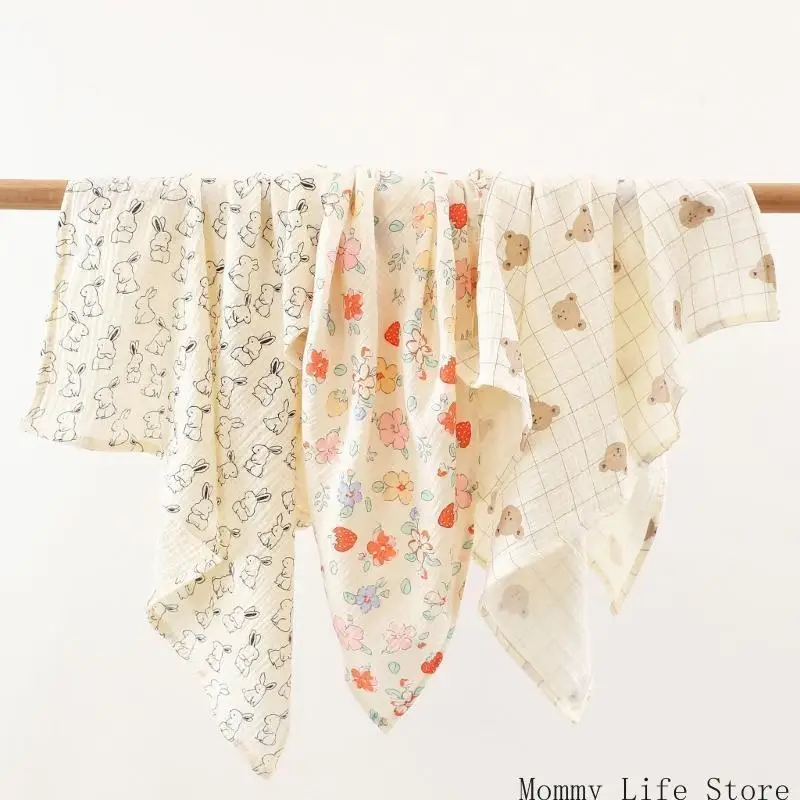 Cotton Baby Muslin Swaddle Blanket suave transpirable cómodo- bebé envoltura envoltura regalo