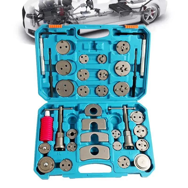 

35pcs Universal Auto Car Professional Caliper Tool Set Disc Brake Caliper Rewind Back Brake Piston Compressor Tools For Cars SUV