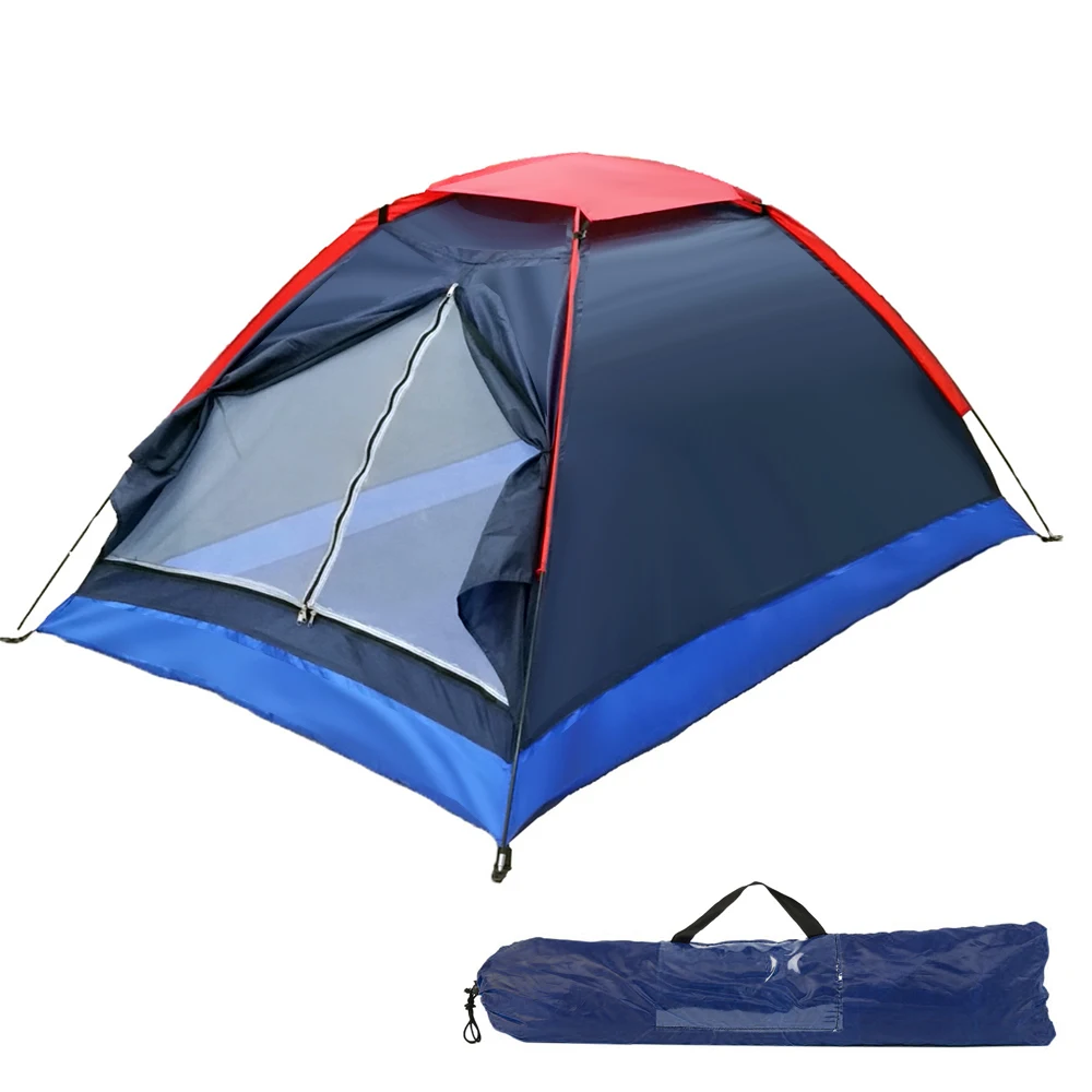 

2 Person Camping Tent Single Layer Portable Waterproof Outdoor Hiking Fishing Sun Shield Ultralight Beach Tent 200*150*110cm