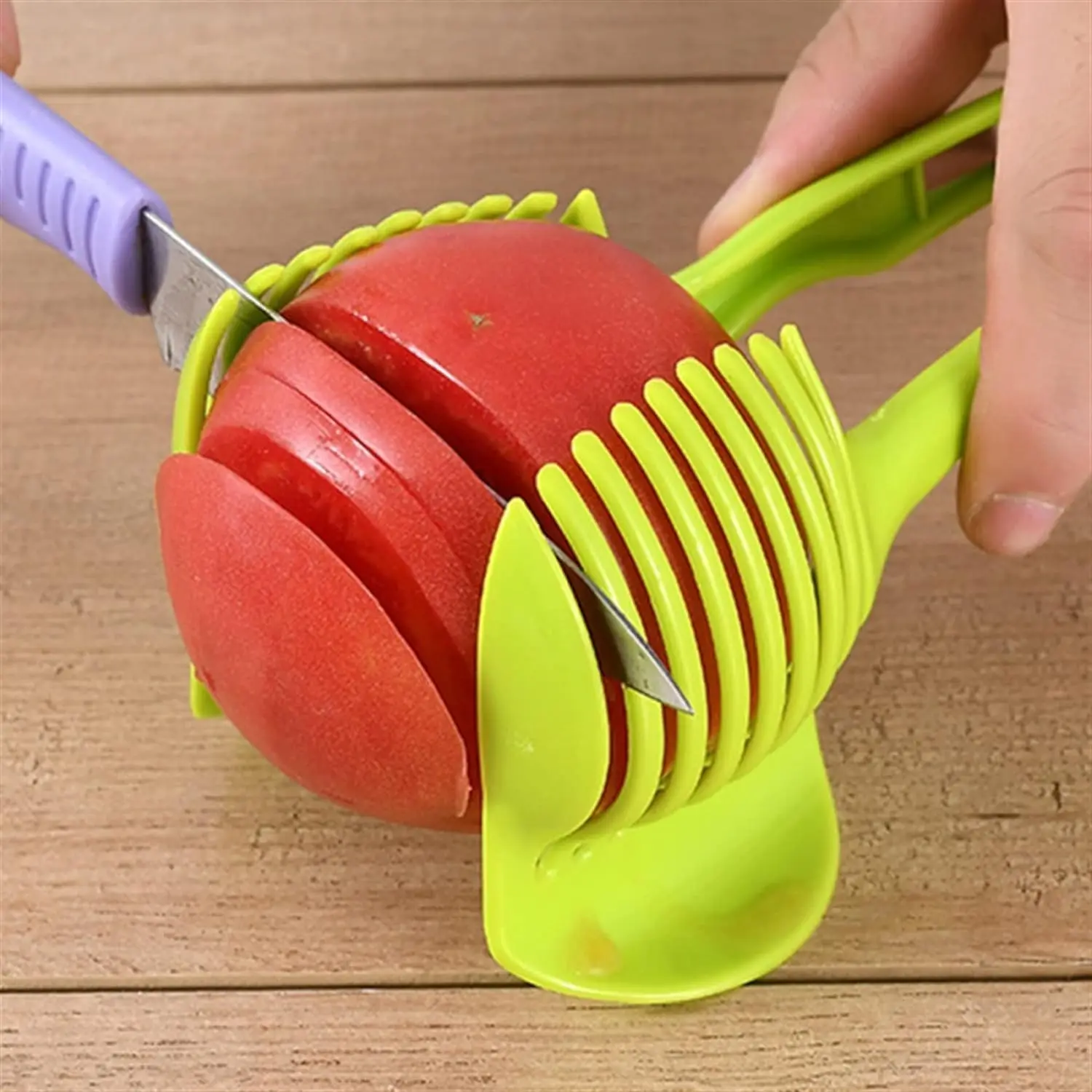 Soporte para rebanador de limón, cortador de verduras, herramienta para cortar frutas, tomates, cebollas, huevos con aparatos creativos para accesorios de cocina
