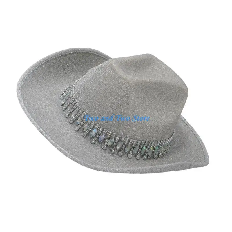 

HX6F Wedding Gown Hat Solid Color Hat Musical Festival Hat Unisex Accessory Outdoor for Parties and Weddings